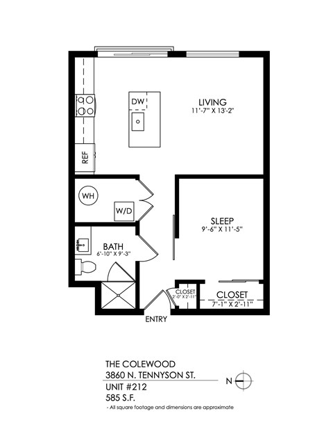 A floor plan for a property at 3860 N. Tennyon St.